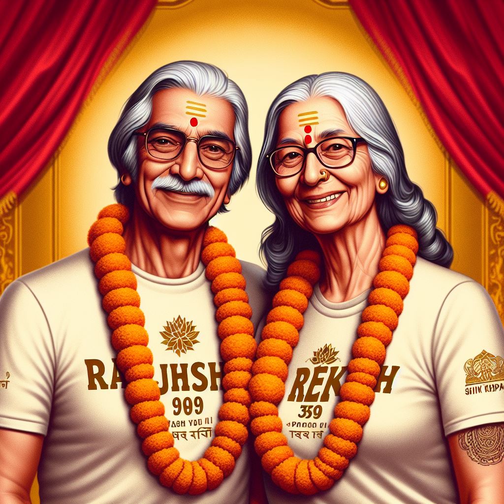 Mahashivratri 3D Name Image For Old Couple Shiv Bhakt
