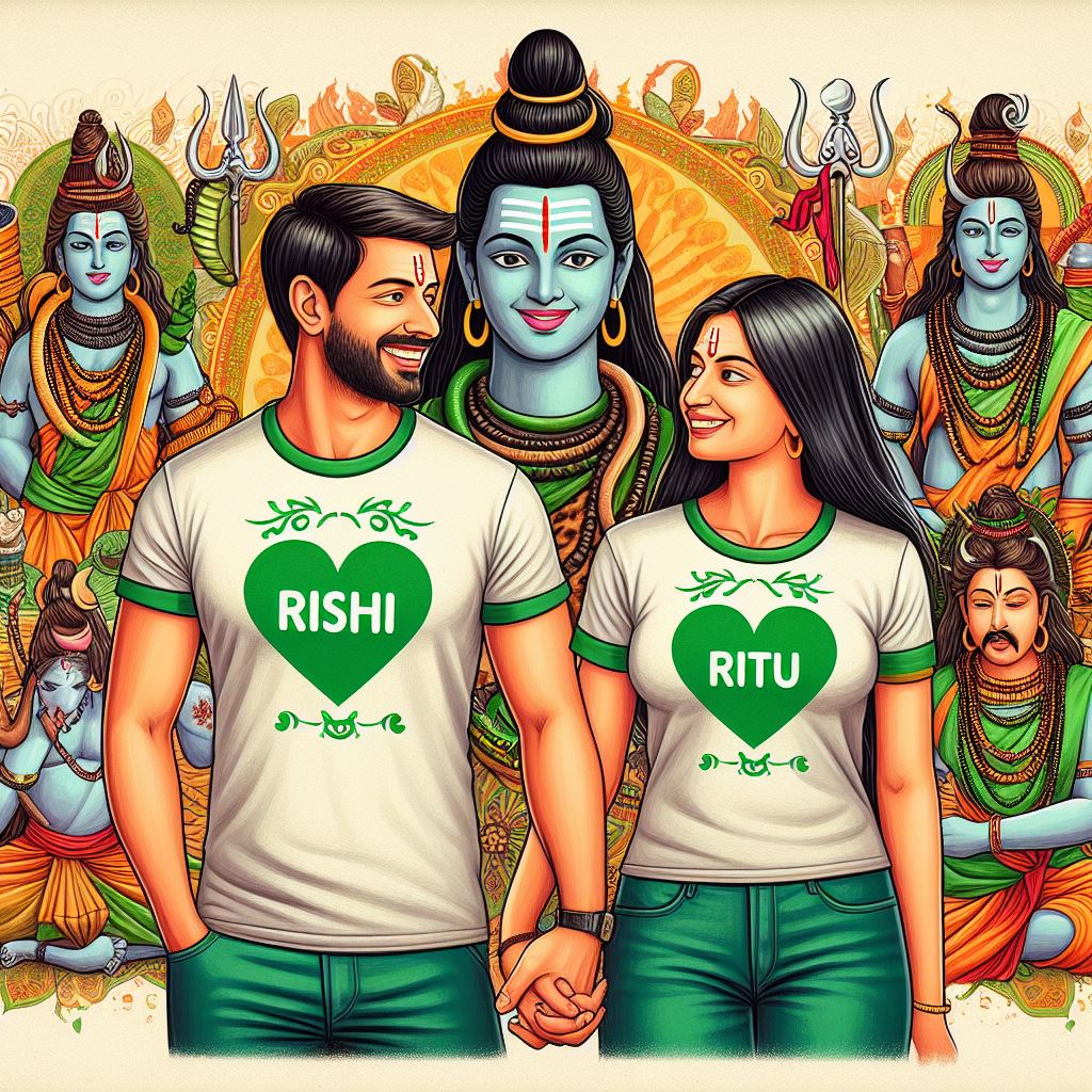 Mahashivratri 3D Name Image For Couple 
